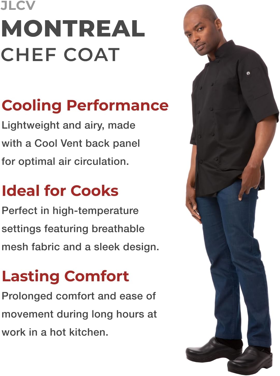 Chef Works Men's Montreal Cool Vent Chef Coat