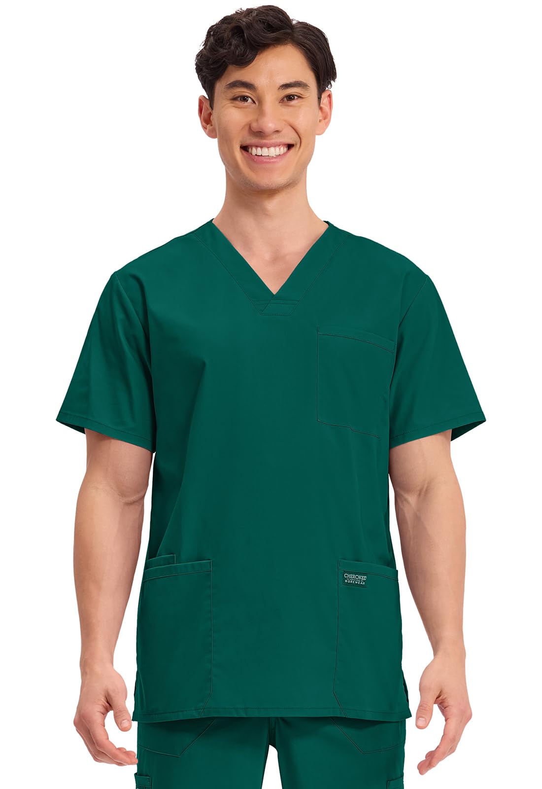 Cherokee WW Professionals Men's V-Neck Scrub Top 4 Pockets Medical Shirt