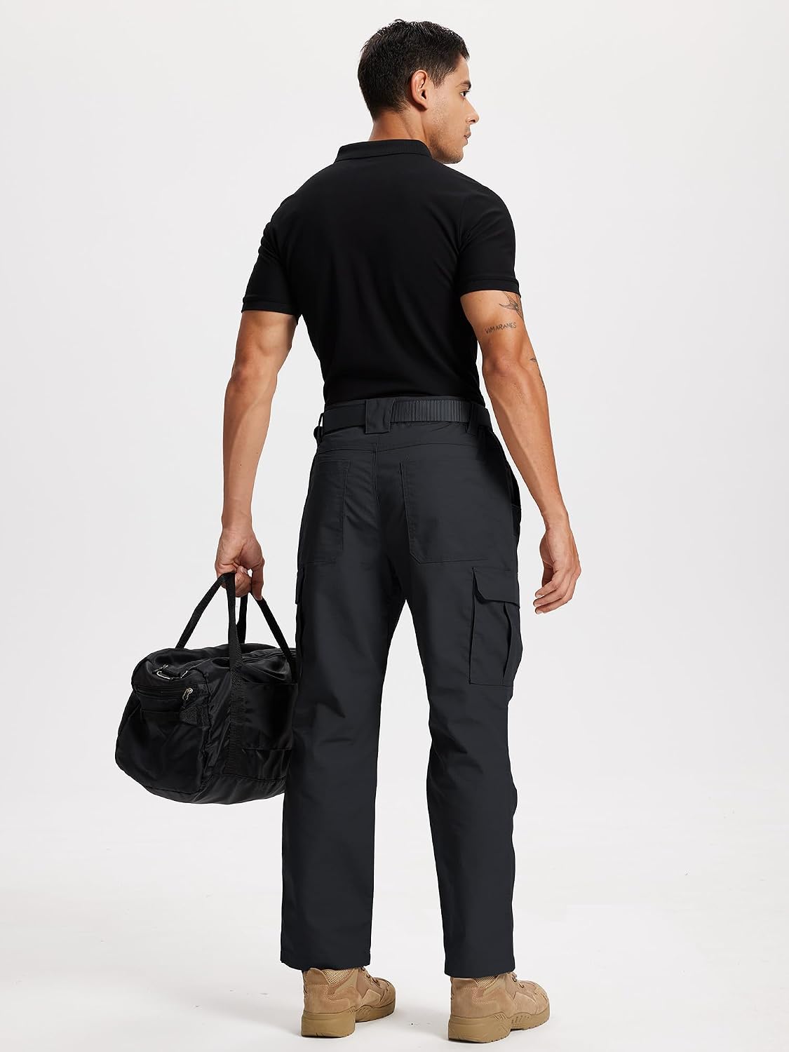 Tactical Work Cargo Hiking Mens Pants-Ripstop Breathable Lightweight Water Resistant-EDC with 8 Pocket
