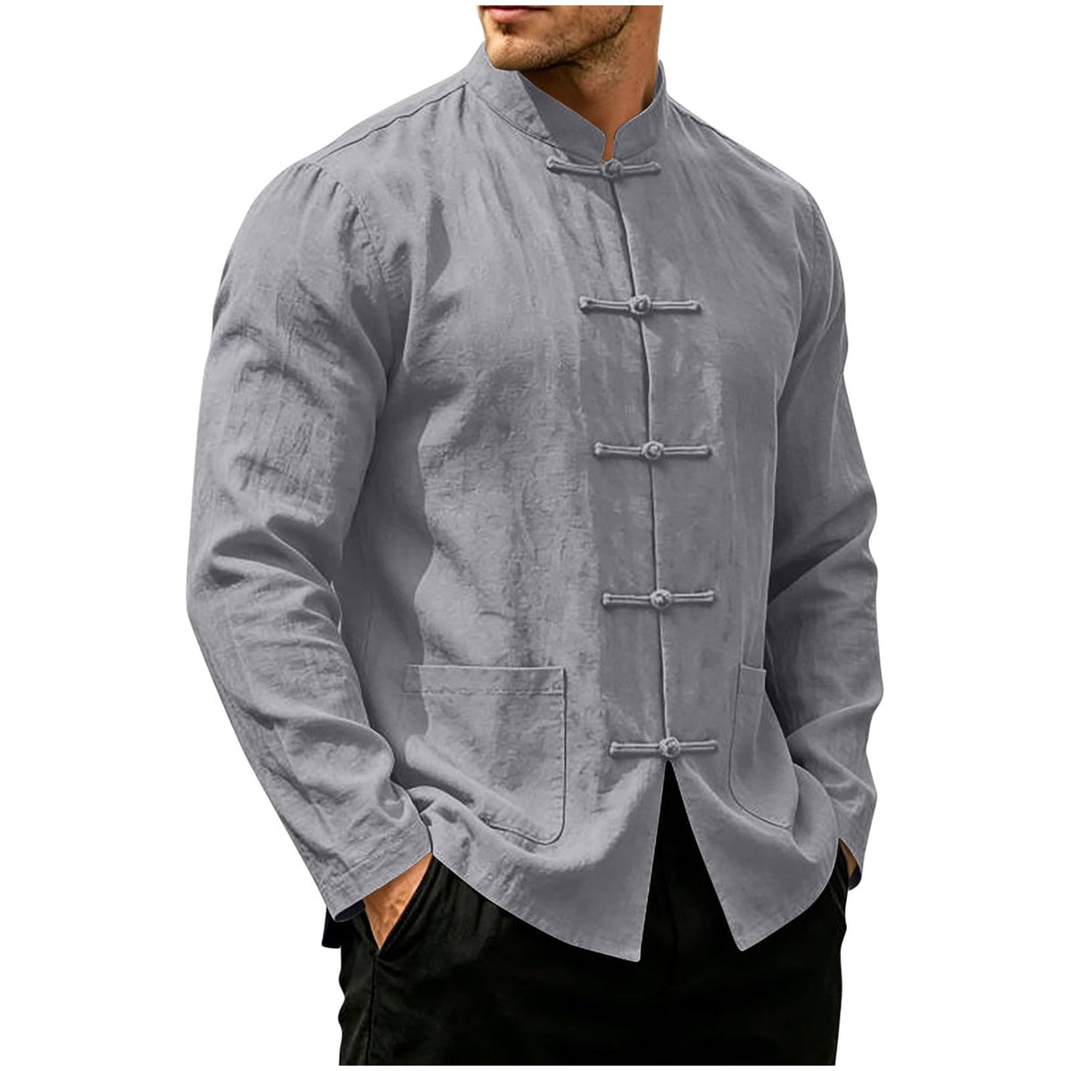 Lightweight Tang Suit Shirt for Men Traditional Oriental Tops