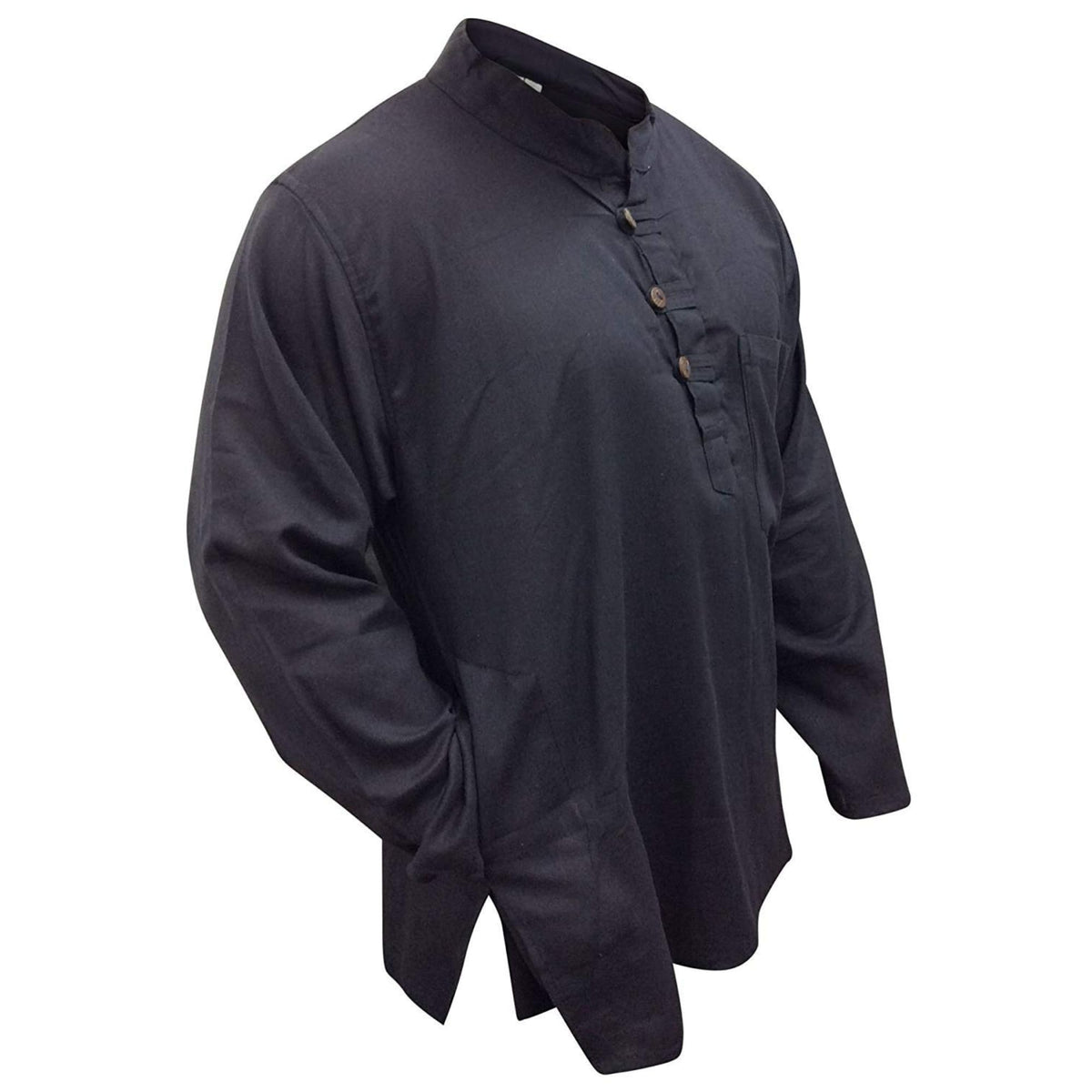 Shopoholic Fashion Plain Grandad Shirt