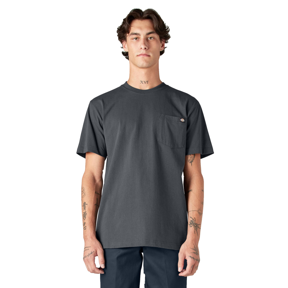 Dickies Men's Heavyweight Heathered Short Sleeve Pocket T-Shirt