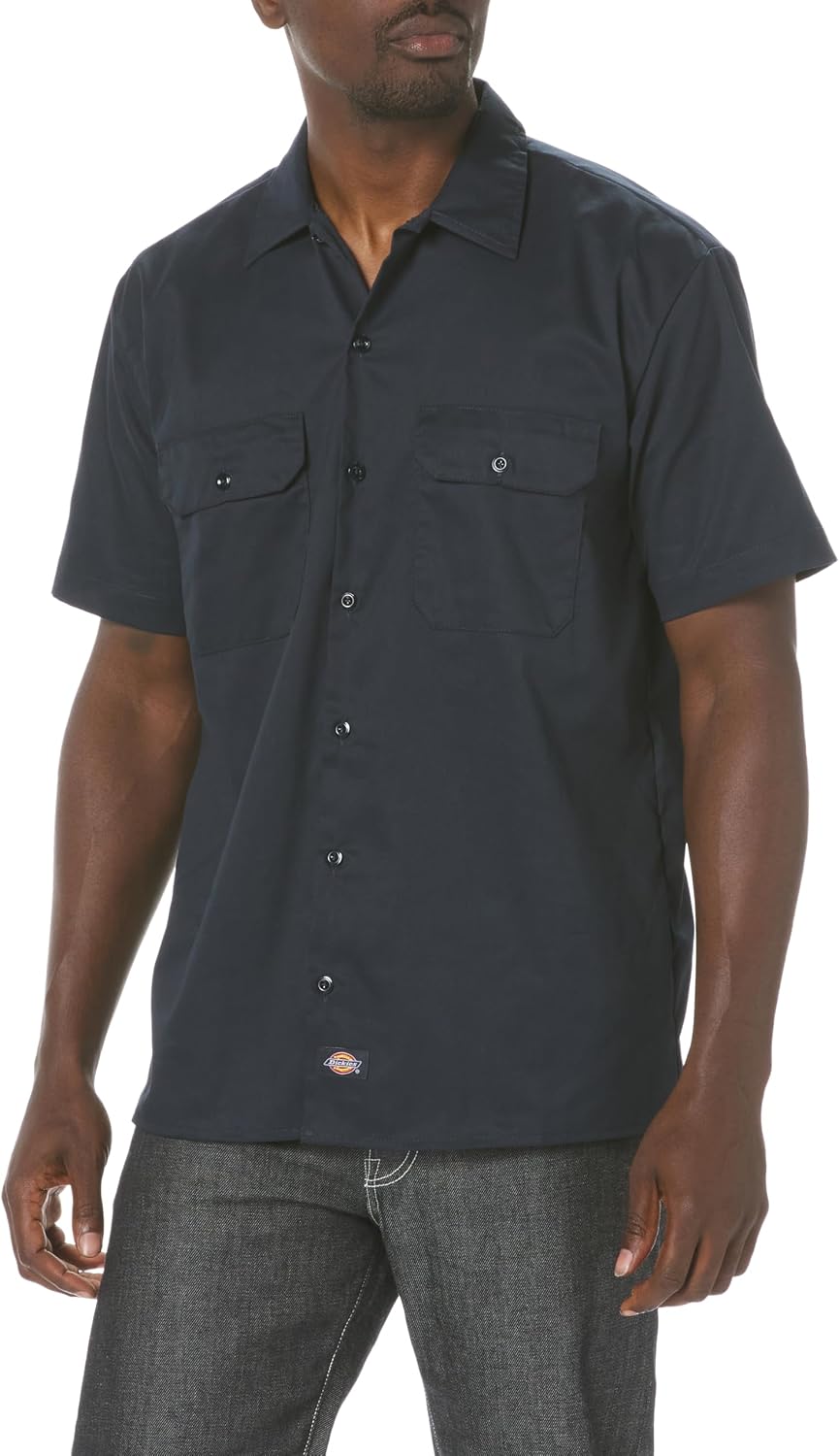 Dickies Men's Flex Relaxed Fit Short Sleeve Work Shirt