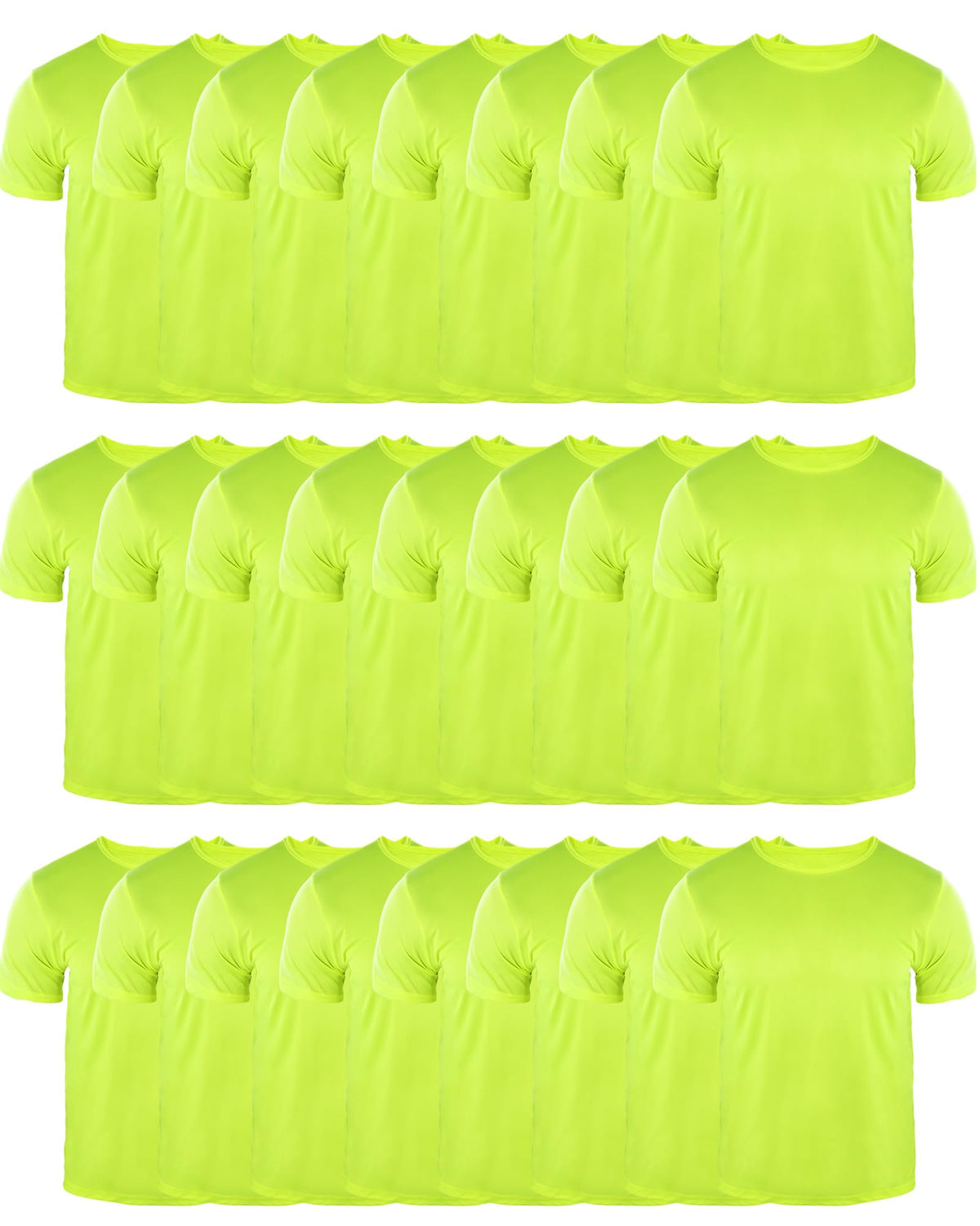 JaGely 24 Pcs Hi Vis T-Shirts for Men