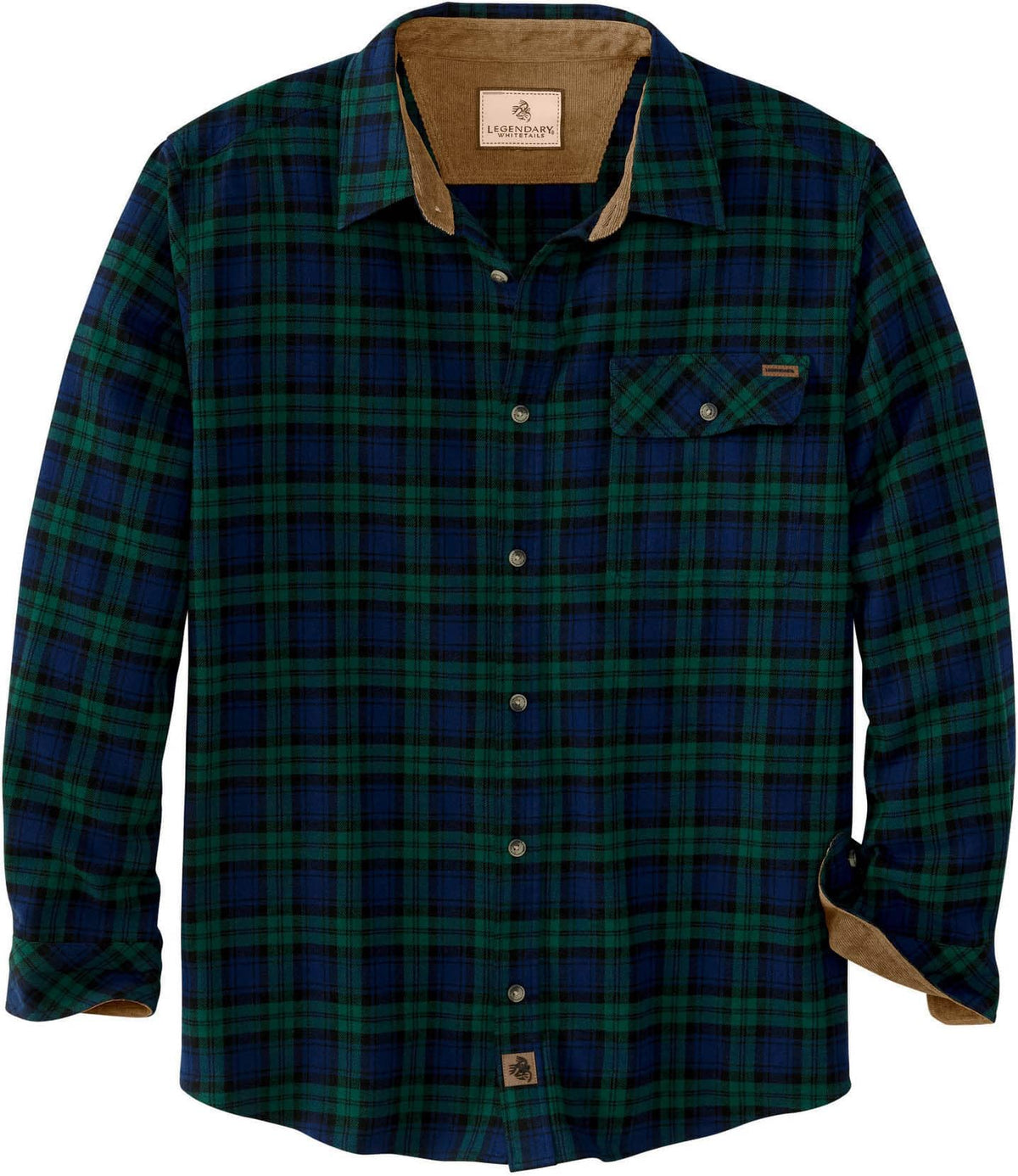 Legendary Whitetails Mens Flannel Long Sleeve Button Down 100% Cotton Shirt