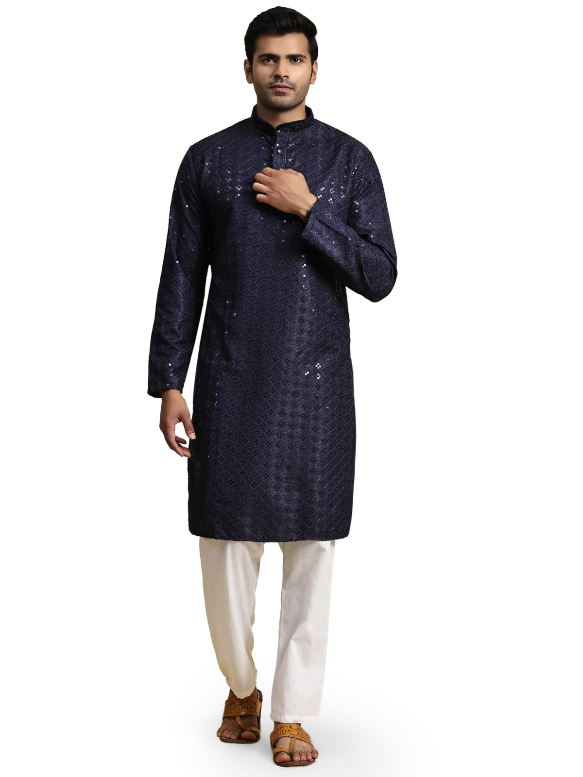 Pro-Ethic Style Developer Mens Indian Traditional Cotton Kurta Sets, Men Kurta Set Indian Wedding Dress (A-117)