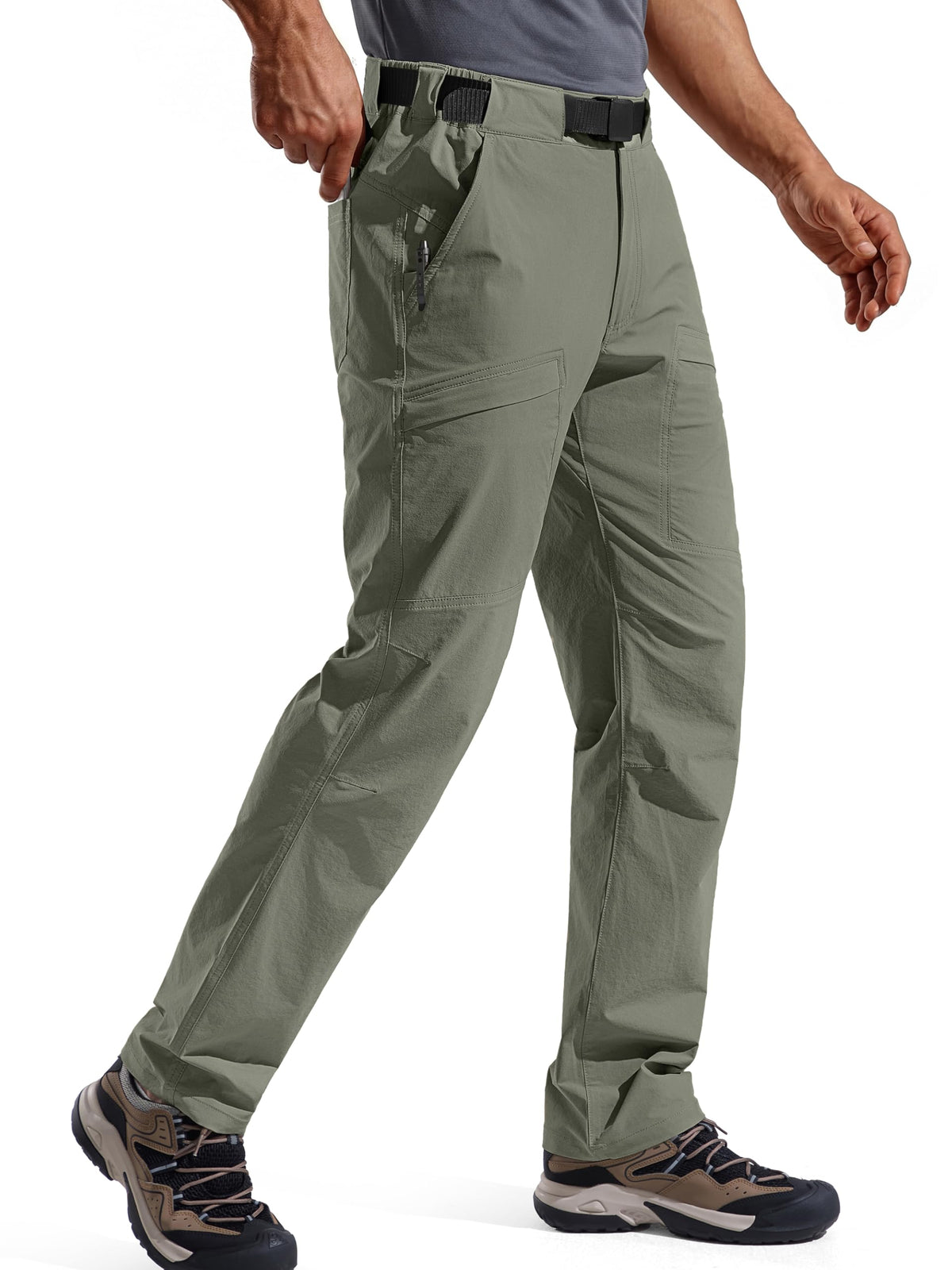 FREE SOLDIER Men's Outdoor Cargo Hiking Pants with Belt