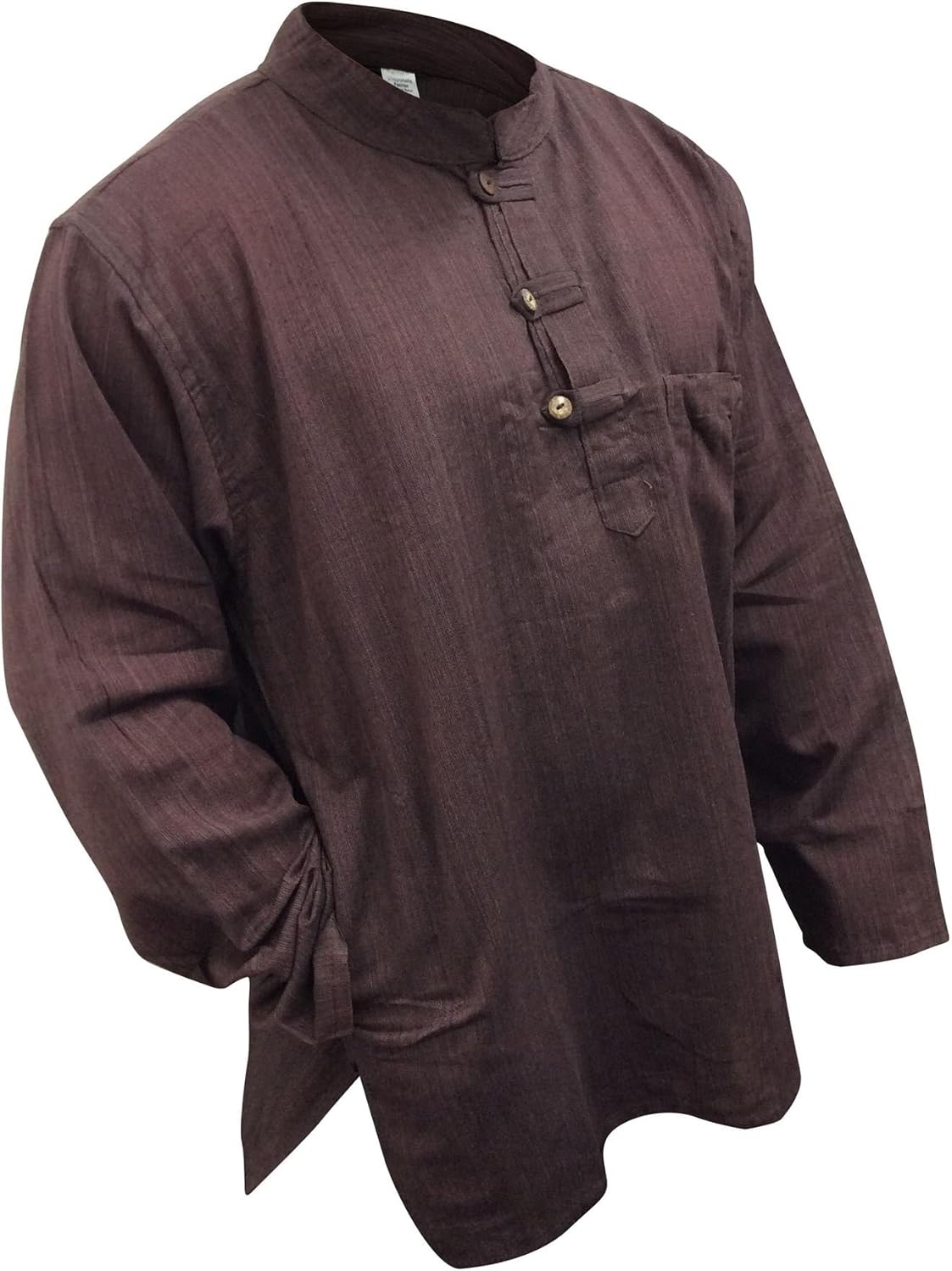 Shopoholic Fashion Plain Grandad Shirt