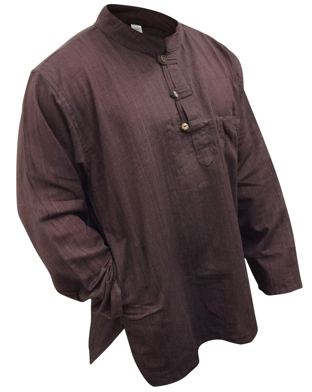 Shopoholic Fashion Plain Grandad Shirt