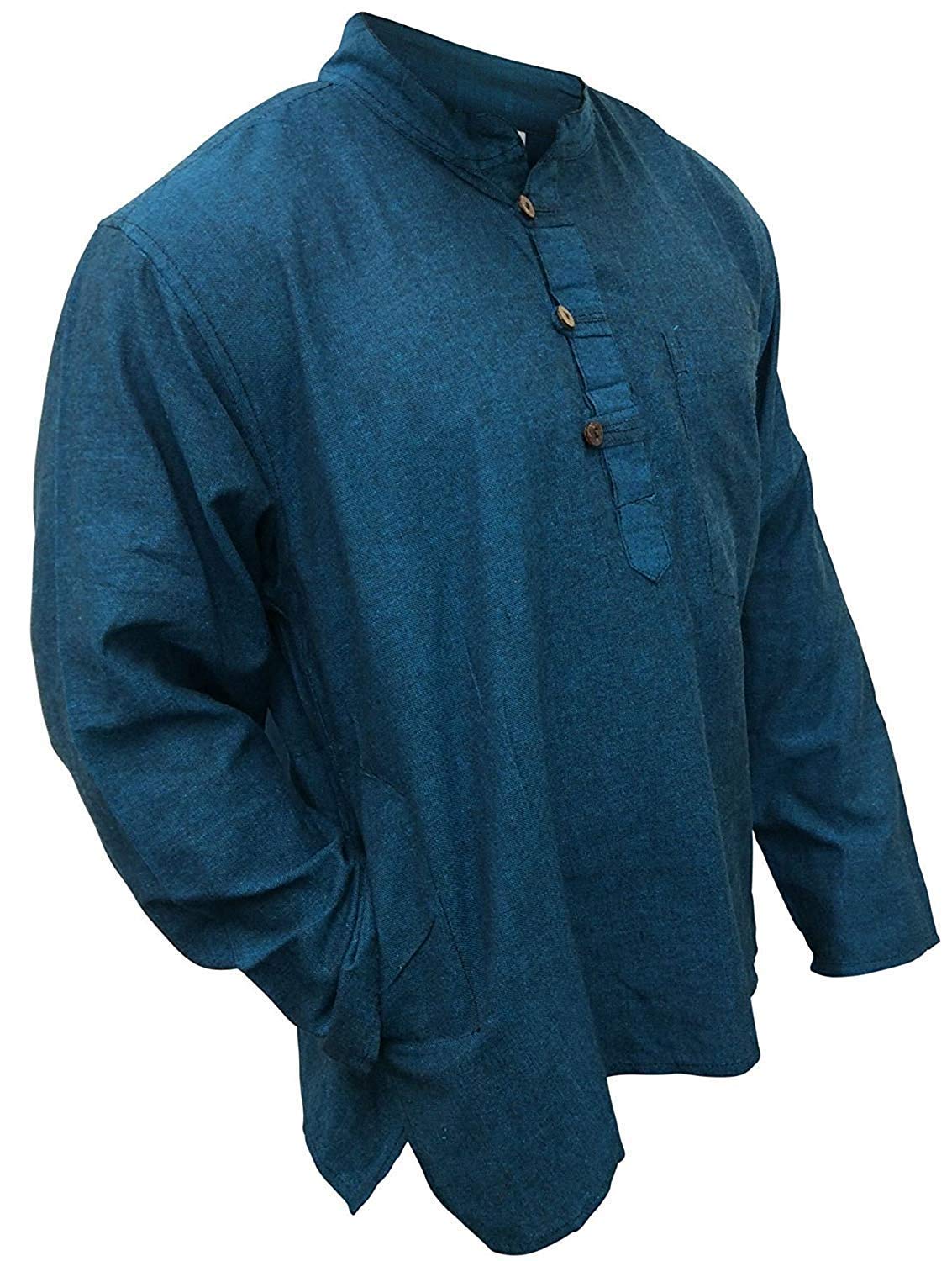 Shopoholic Fashion Plain Grandad Shirt