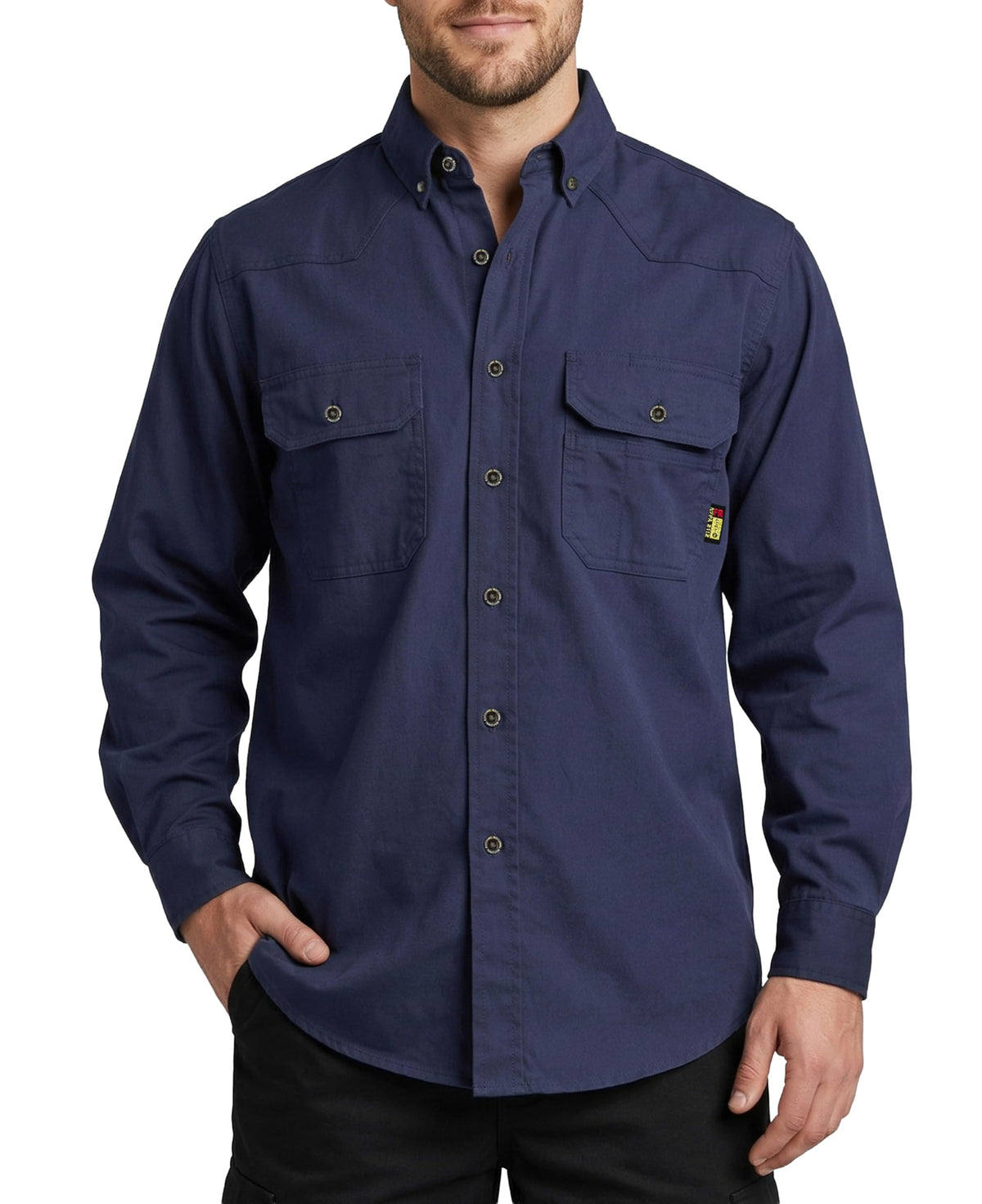 BOCOMAL FR Shirts Button Down Dura-Light 6.5oz Soft Canvas Utility Pockets