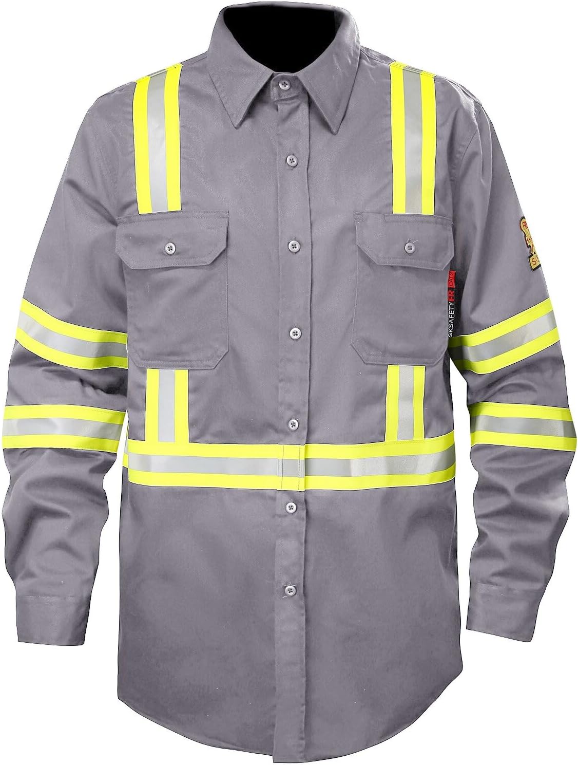 SKSAFETY FR Shirts for Men, 7 oz Flame Resistant Welding Work Shirt