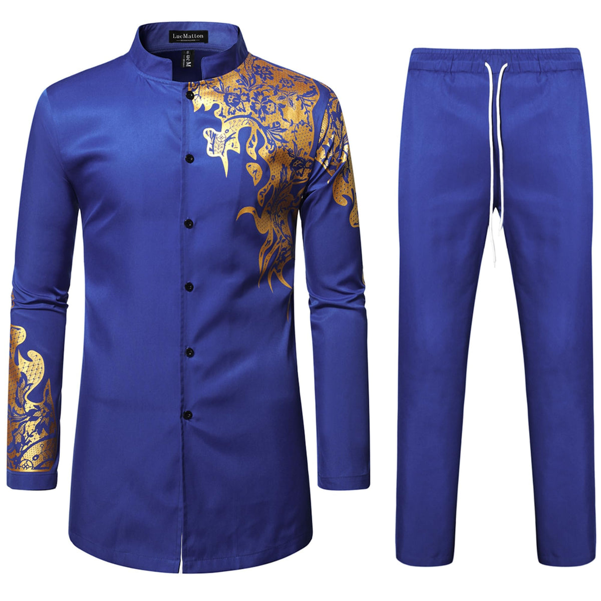 LucMatton Men's African Attire Traditional Ethnic Suits