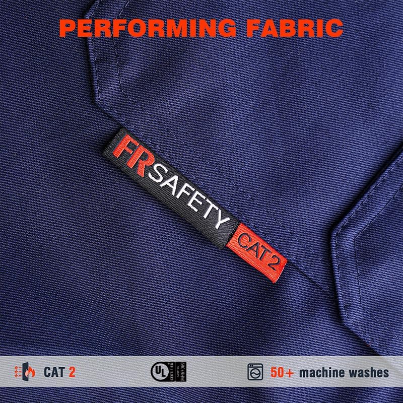 SKSAFETY FR Shirts for Men, 7 oz Flame Resistant Welding Work Shirt