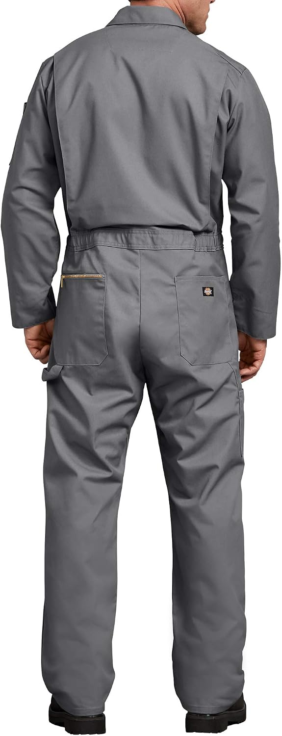 Dickies Men’s Deluxe Long Sleeve Coveralls – 7.5 oz Twill Mechanic Jumpsuit with Zipper Front Industrial Uniform Fit