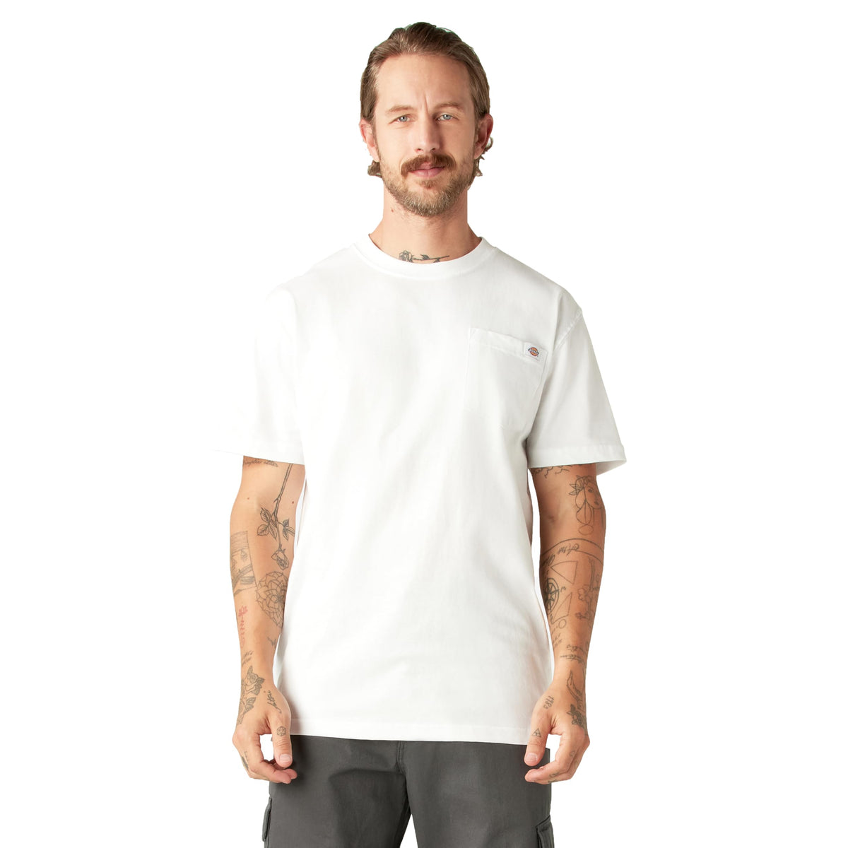 Dickies Men's Heavyweight Heathered Short Sleeve Pocket T-Shirt