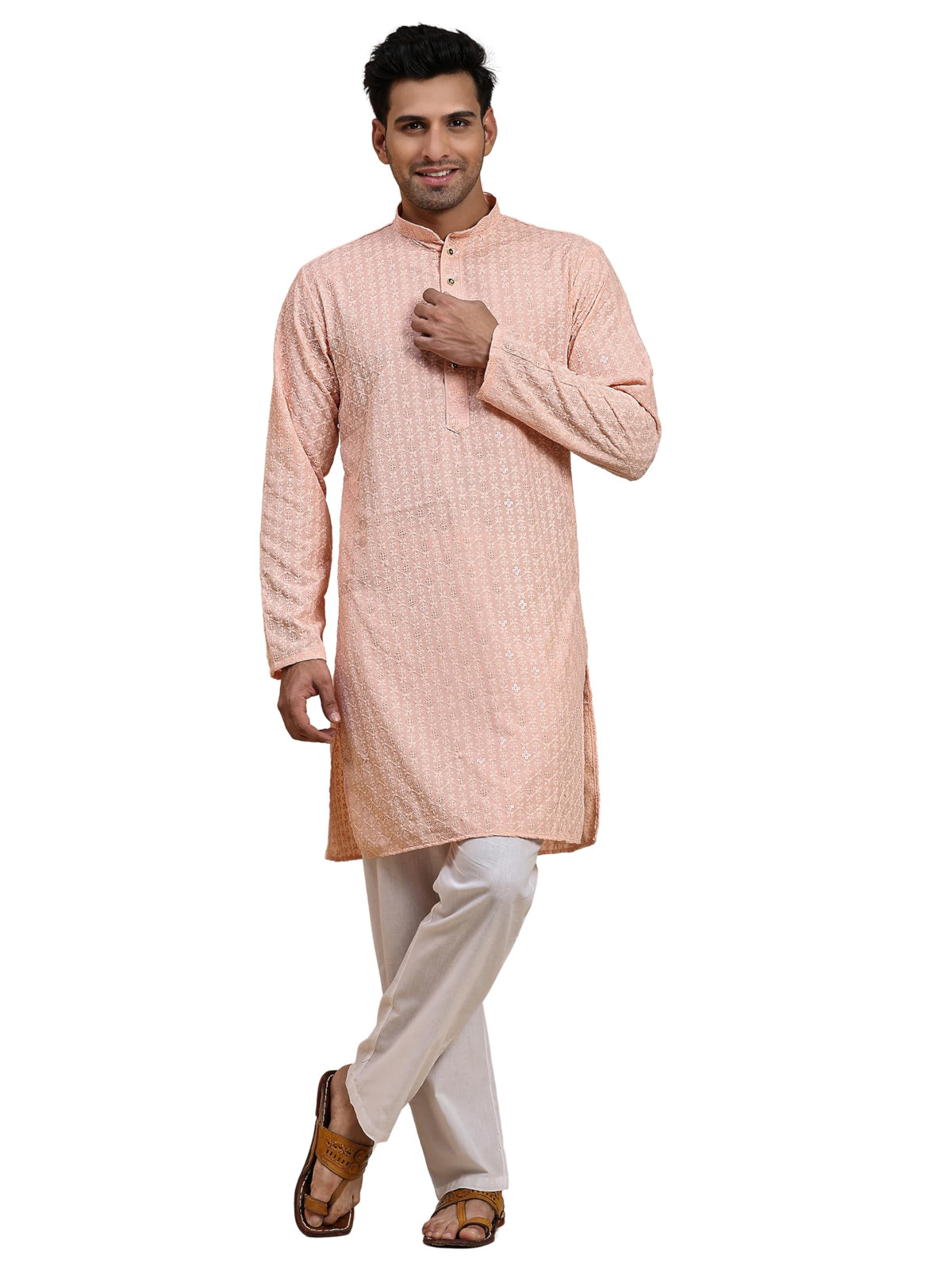 Pro-Ethic Style Developer Mens Indian Traditional Cotton Kurta Sets, Men Kurta Set Indian Wedding Dress (A-117)