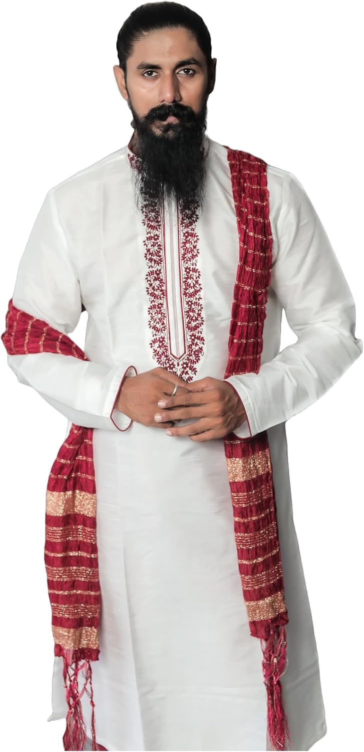 Indian Traditional Kurta Sherwani Dupatta Shawl Scarf For Men (Only Dupatta)