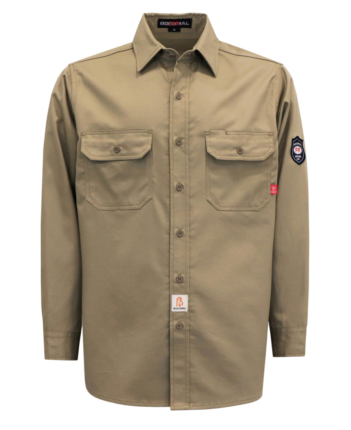 BOCOMAL Men's FR Shirts 6.25oz Lightweight Flame Resistant Welding Workwear