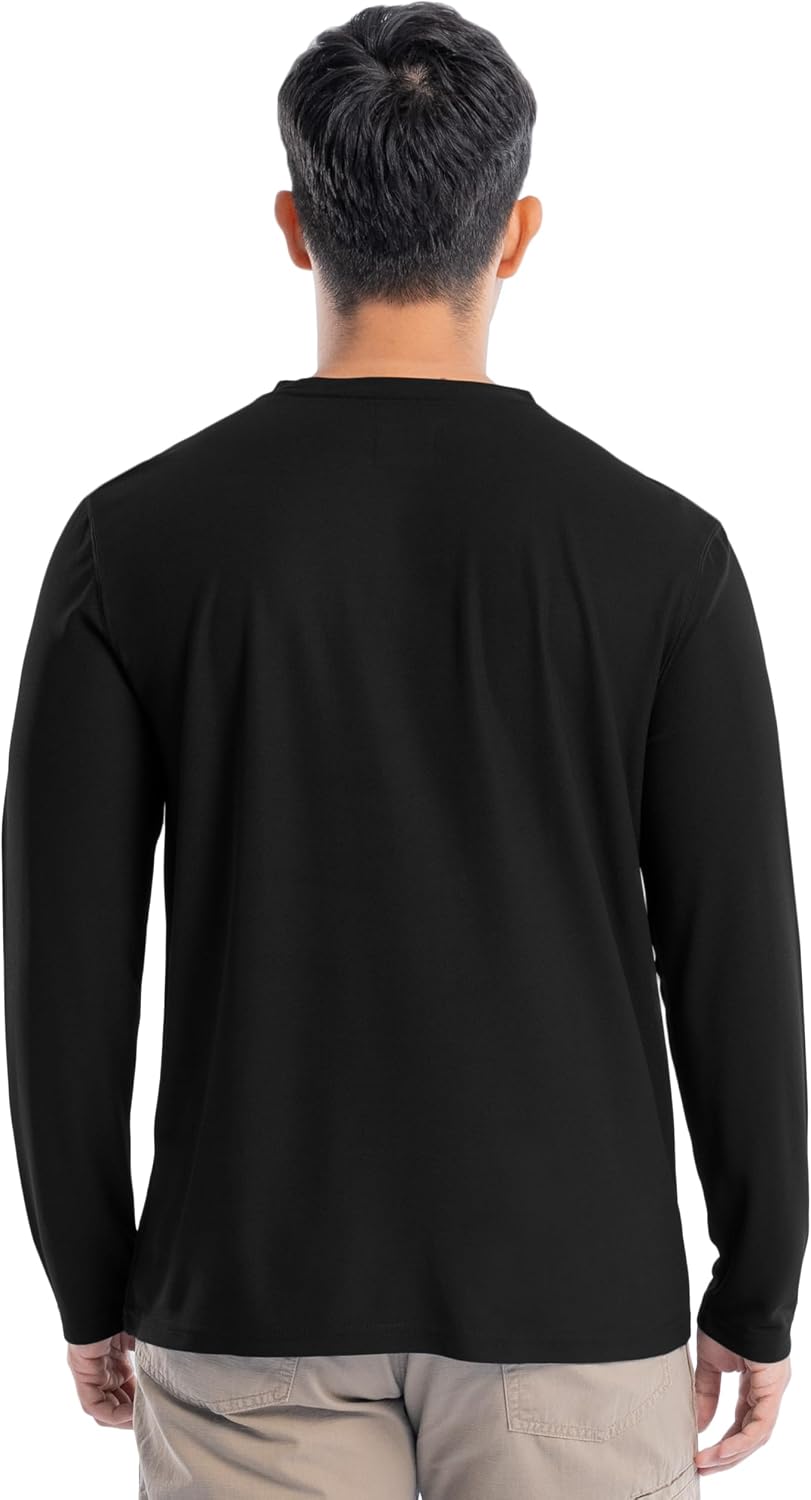 Wrangler Men's Long Sleeve UPF 40 Performance Pocket T-Shirt, 2-Pack