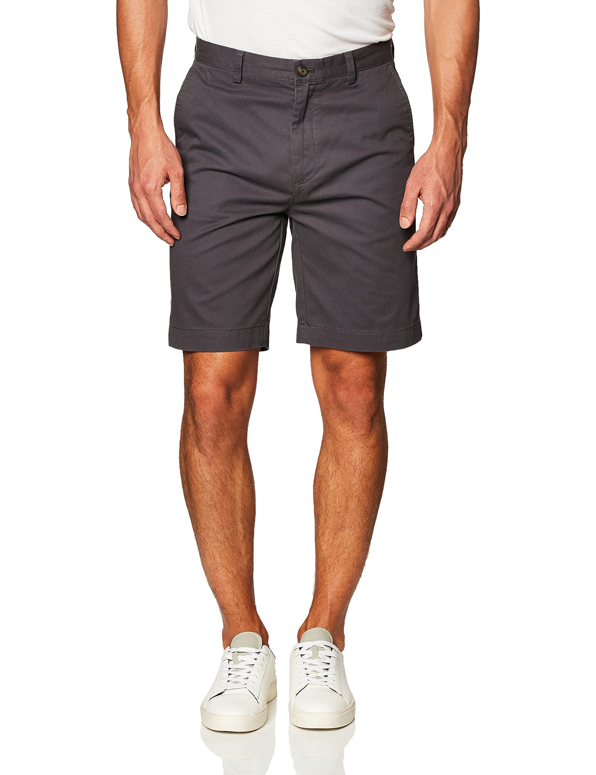 Amazon Essentials Men's Classic-Fit 9" Cotton Twill Chino Shorts with Button-Through Pockets