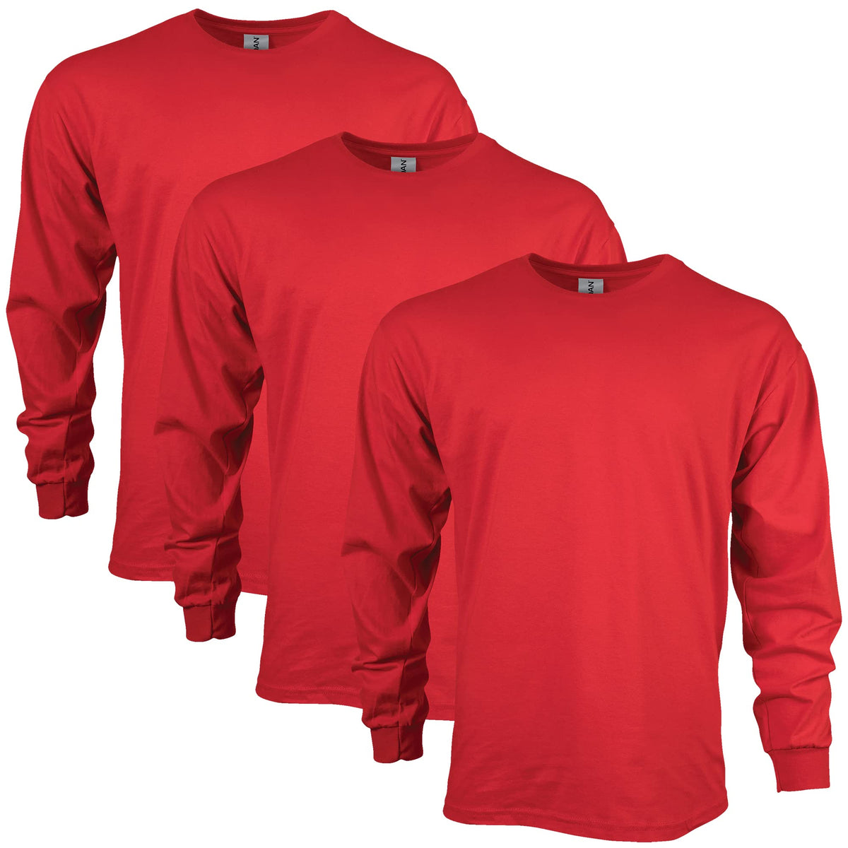 Gildan Adult Ultra Cotton Long Sleeve T-Shirt, Style G2400, Multipack