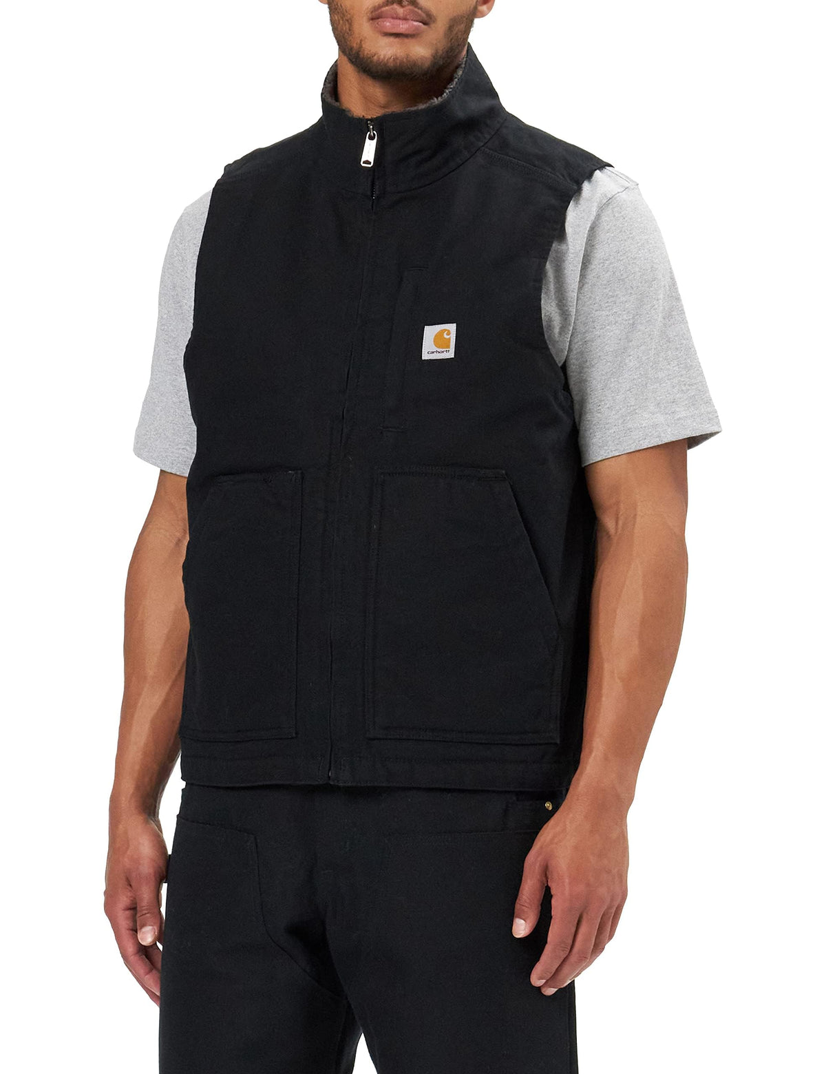 Carhartt Men's Washed Duck Mock-Neck Vest
