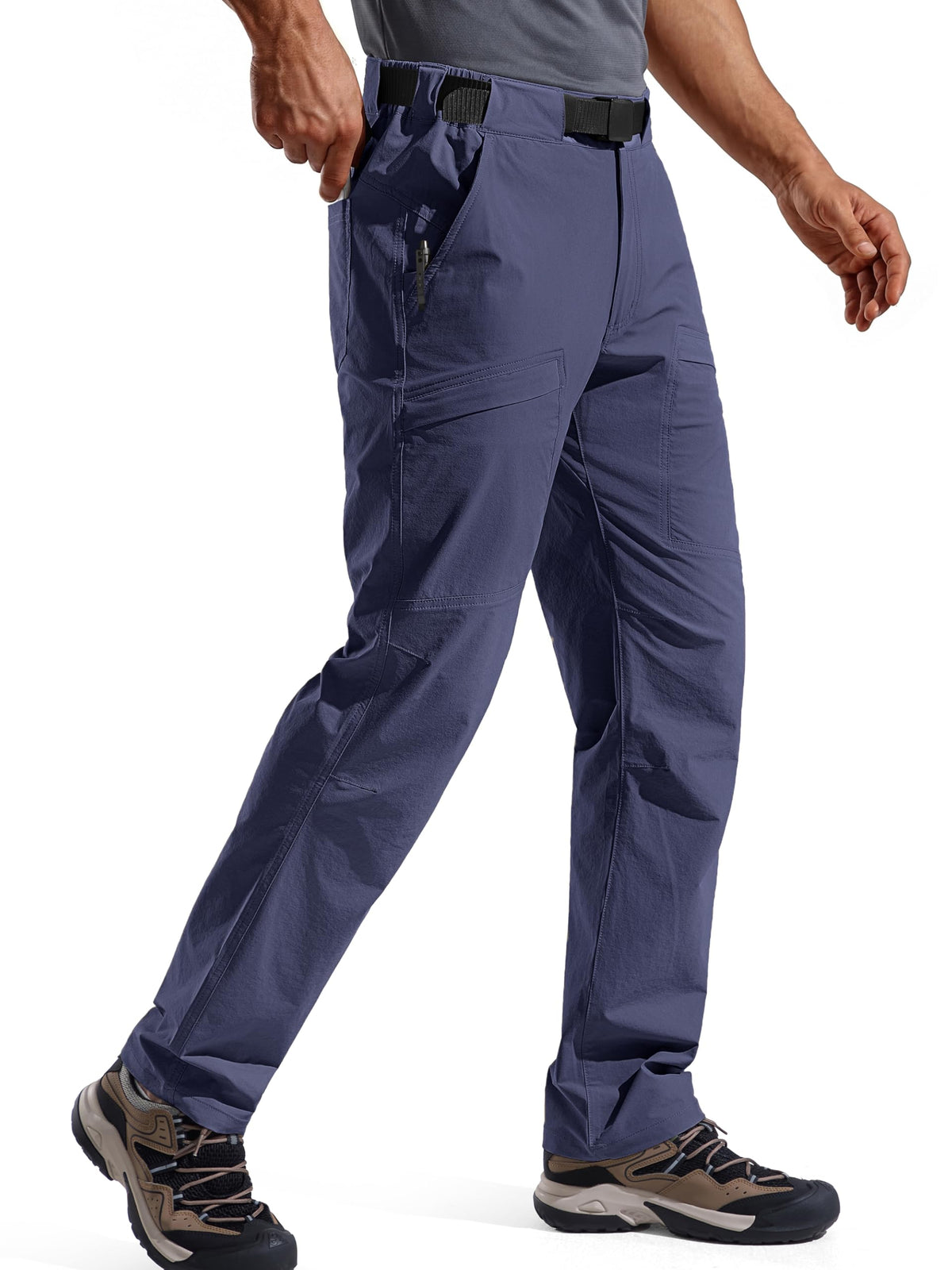 FREE SOLDIER Men's Outdoor Cargo Hiking Pants with Belt
