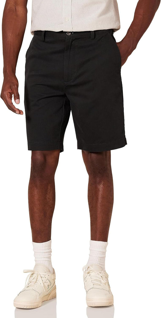 Amazon Essentials Men's Classic-Fit 9" Cotton Twill Chino Shorts with Button-Through Pockets