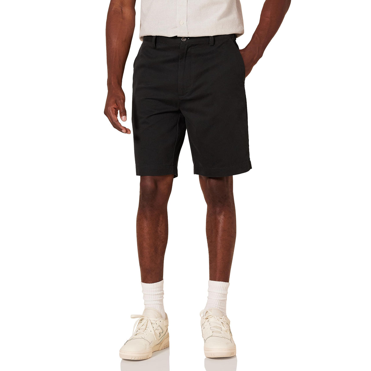 Amazon Essentials Men's Classic-Fit 9" Cotton Twill Chino Shorts with Button-Through Pockets