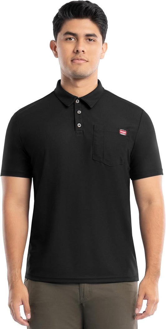 Wrangler Men's Short Sleeve Performance Workwear Polo