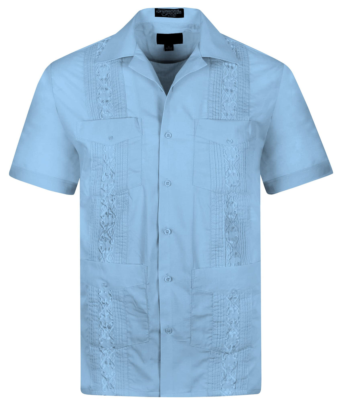 Cuban Guayabera Short Sleeve Shirt, Wedding Cigar Beach Bartender Casual
