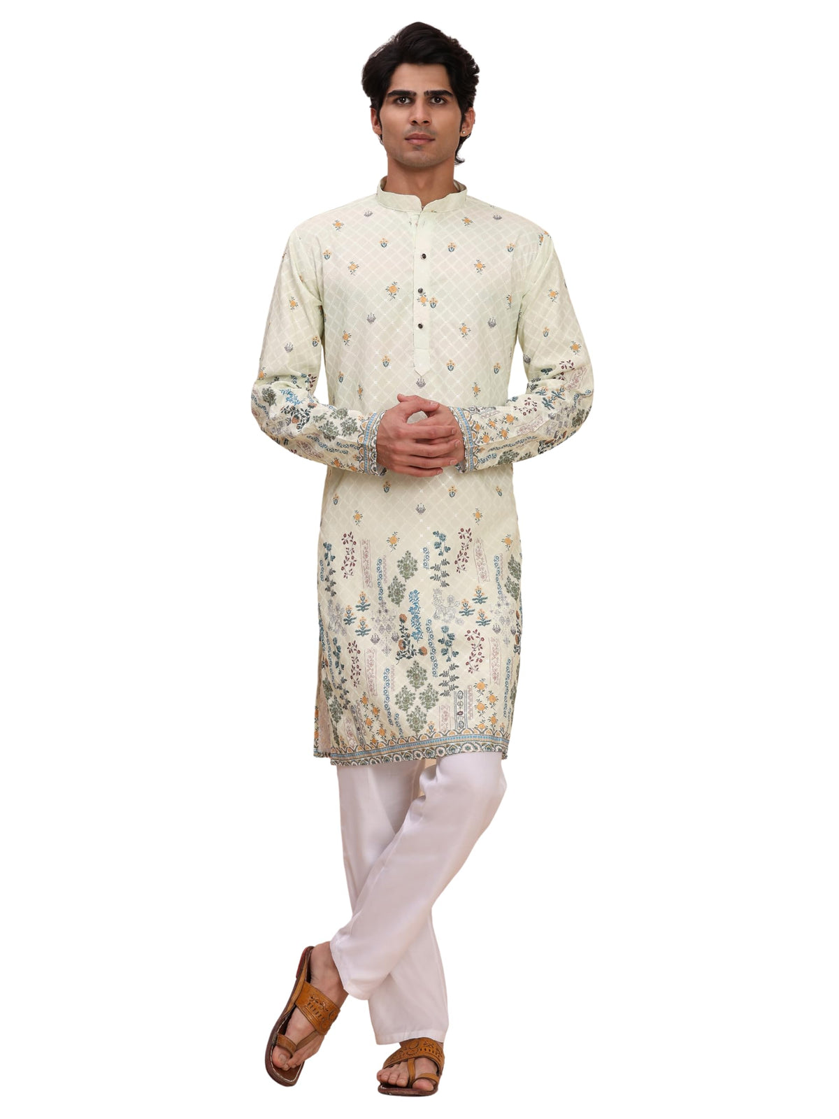 Pro-Ethic Style Developer Mens Indian Traditional Cotton Kurta Sets, Men Kurta Set Indian Wedding Dress (A-125)
