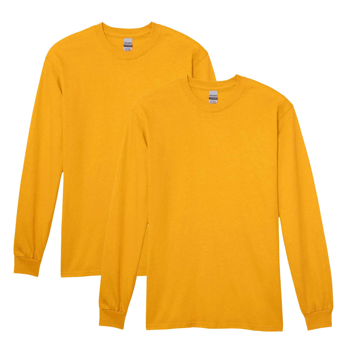 Gildan Adult Heavy Cotton Long Sleeve T-Shirt, Style G5400, 2-Pack