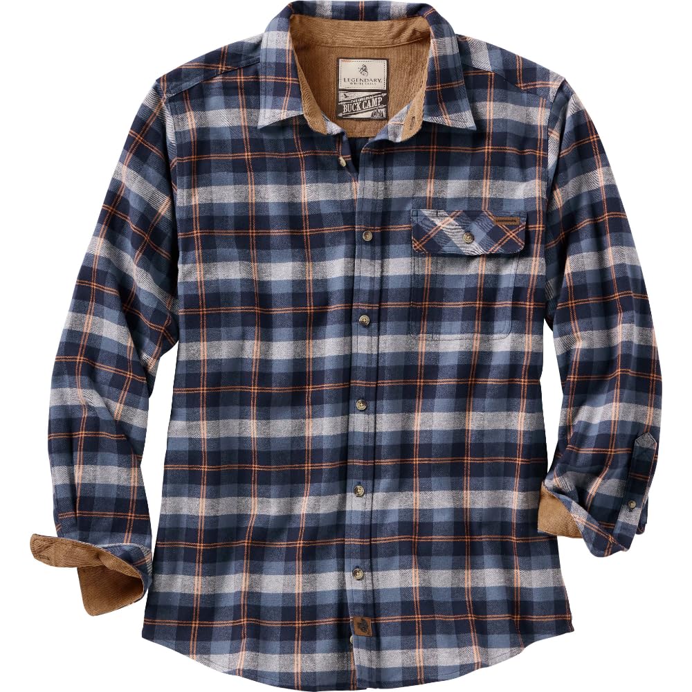 Legendary Whitetails Mens Flannel Long Sleeve Button Down 100% Cotton Shirt