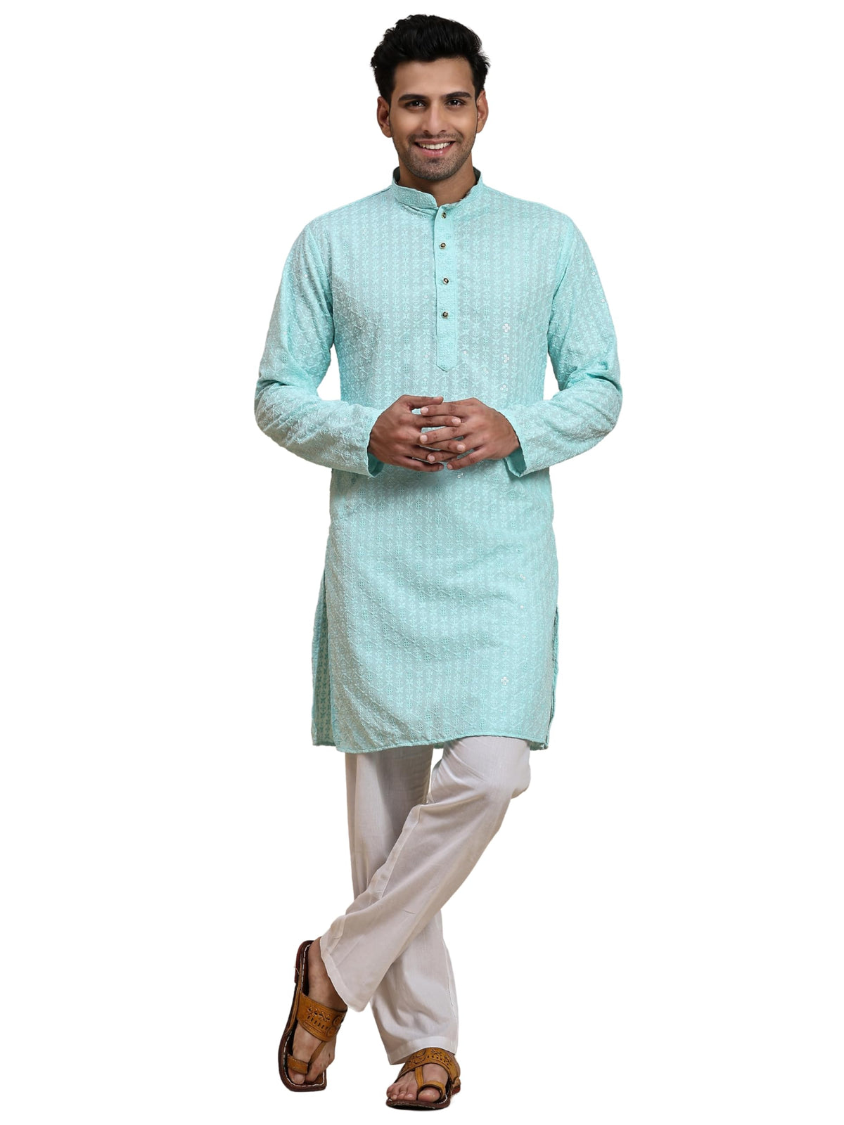 Pro-Ethic Style Developer Mens Indian Traditional Cotton Kurta Sets, Men Kurta Set Indian Wedding Dress (A-117)
