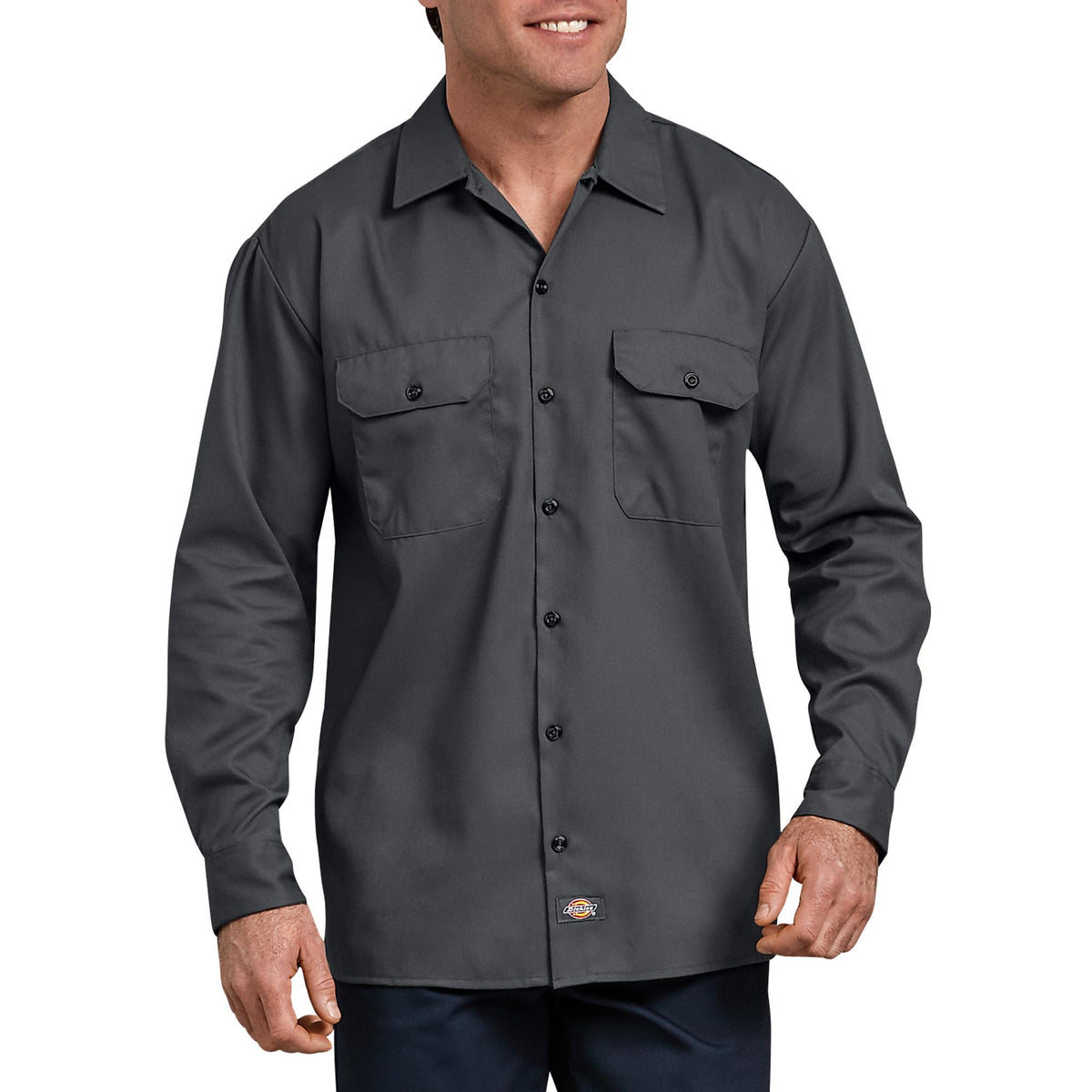 Dickies Mens Flex Relaxed Fit Long Sleeve Work Shirt