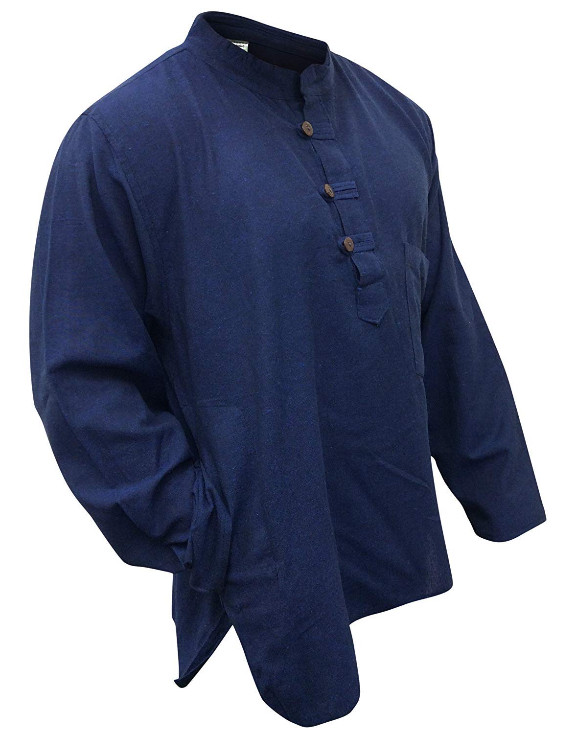 Shopoholic Fashion Plain Grandad Shirt