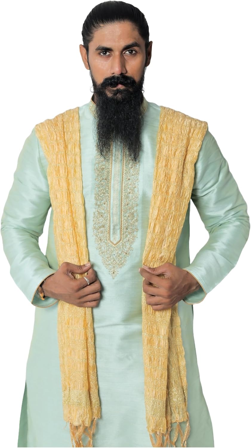 Indian Traditional Kurta Sherwani Dupatta Shawl Scarf For Men (Only Dupatta)