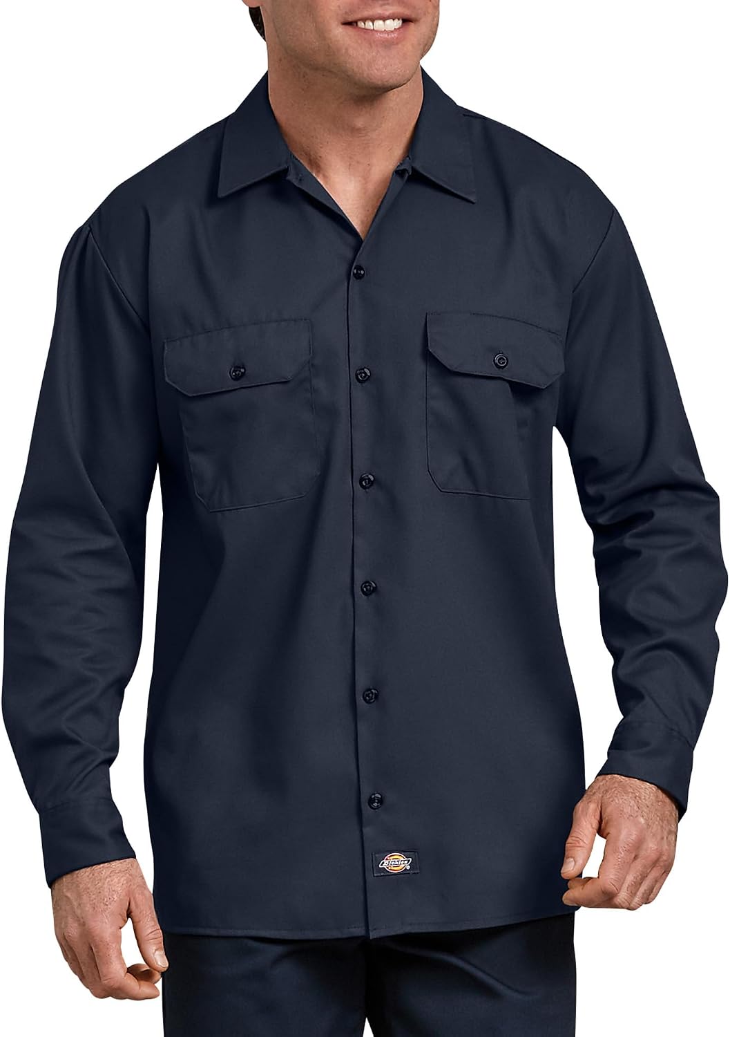 Dickies Mens Flex Relaxed Fit Long Sleeve Work Shirt