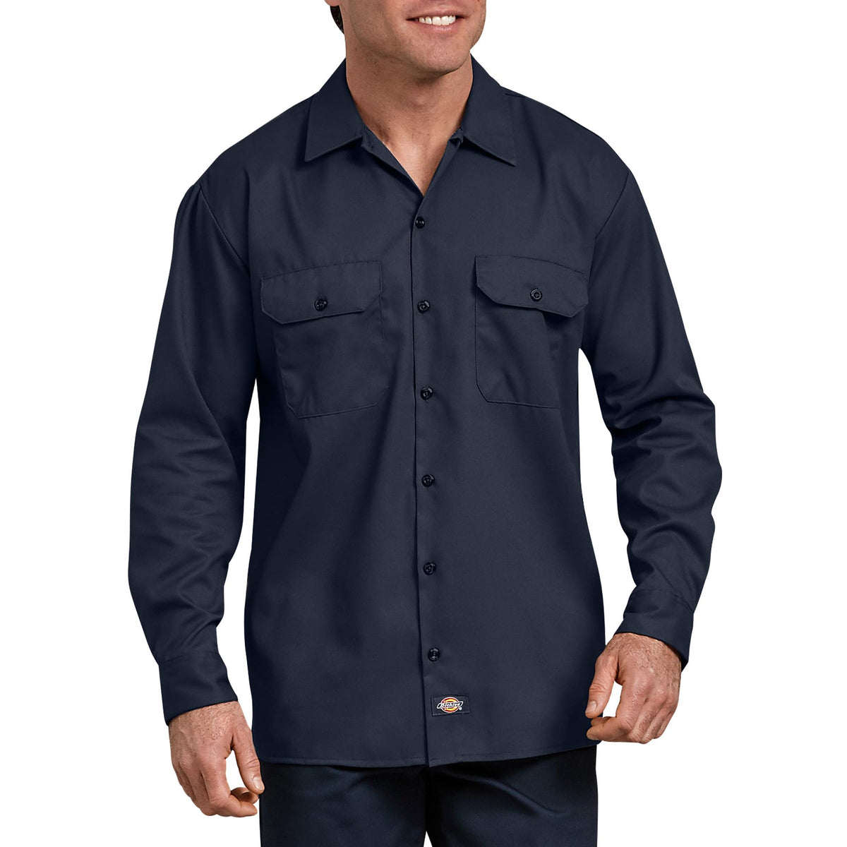 Dickies Mens Flex Relaxed Fit Long Sleeve Work Shirt