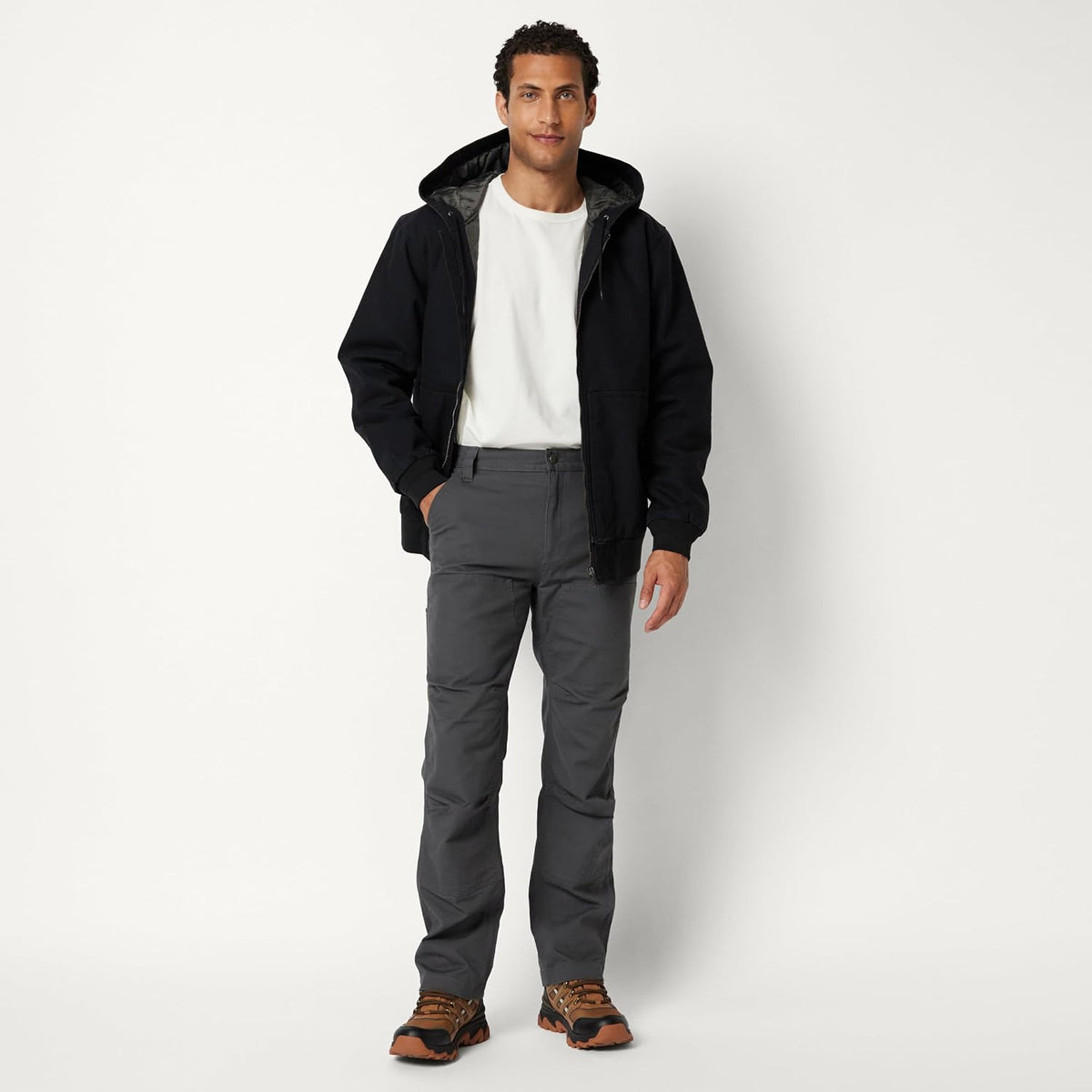 Amazon Basics Men's Relaxed Fit Canvas Double Front Utility Workwear Pants