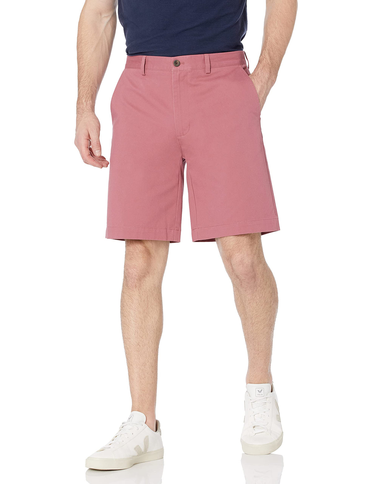 Amazon Essentials Men's Classic-Fit 9" Cotton Twill Chino Shorts with Button-Through Pockets