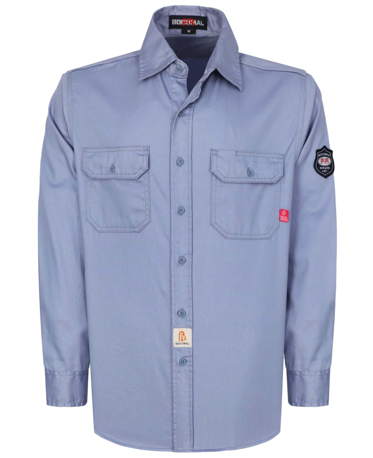 BOCOMAL Men's FR Shirts 6.25oz Lightweight Flame Resistant Welding Workwear