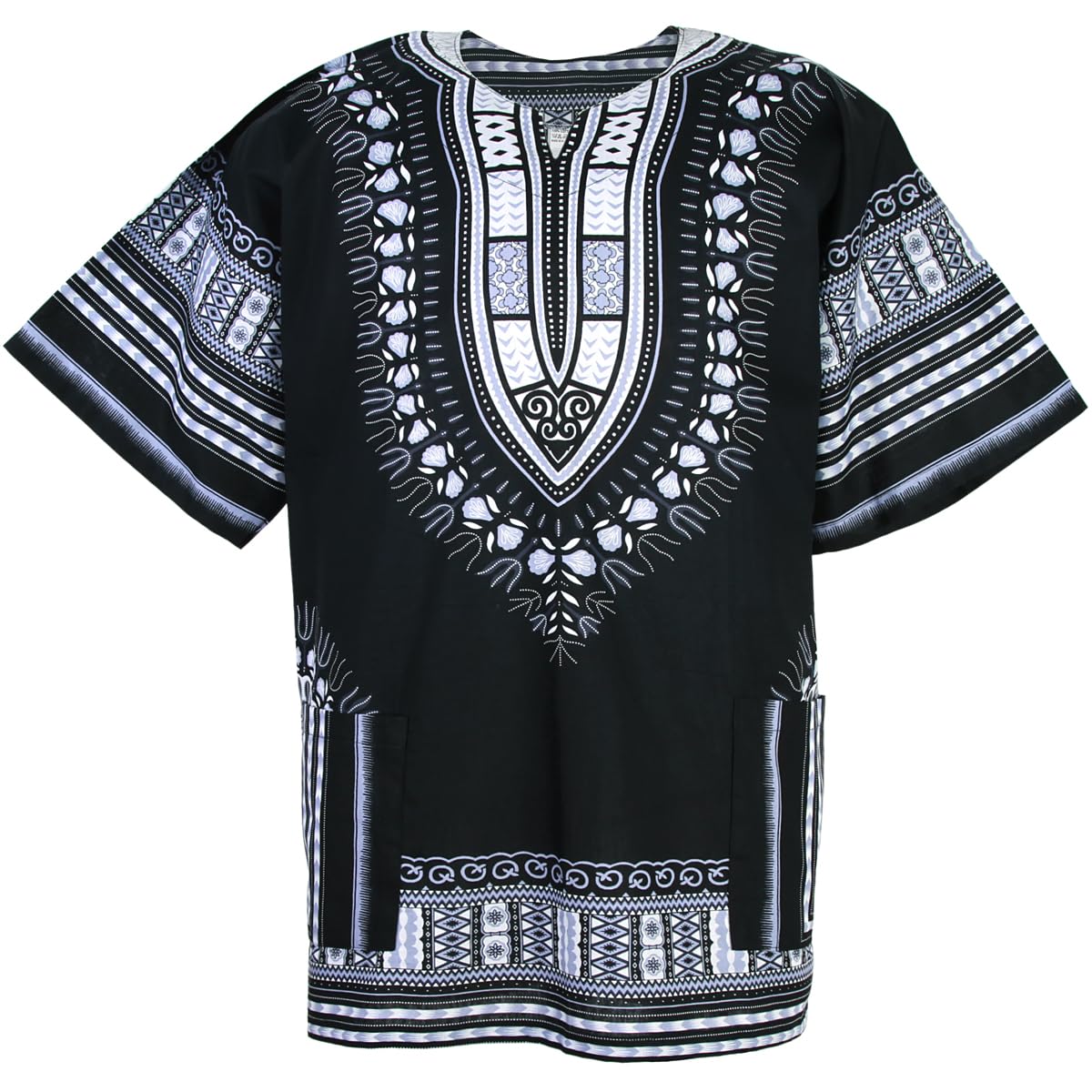 CHAINUPON African Dashiki Cotton Shirt Men Women Festival Boho Hippie 60's 70's Bohemian