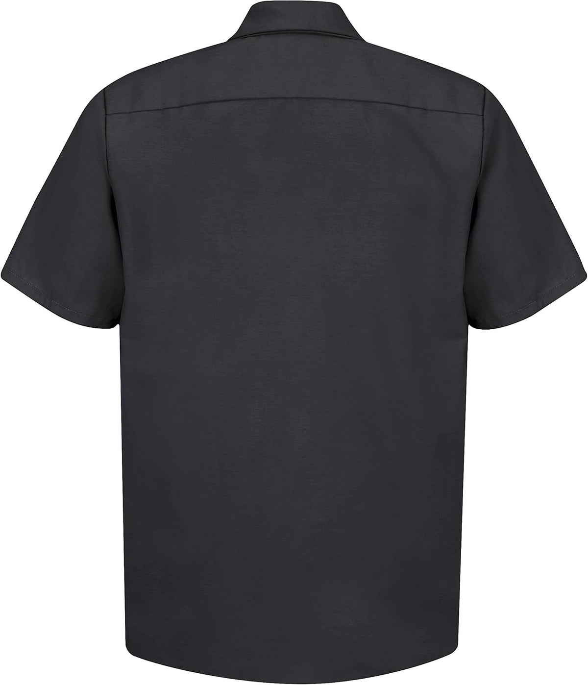 Red Kap Men's Industrial Work Shirt, Short Sleeve, Black, Large