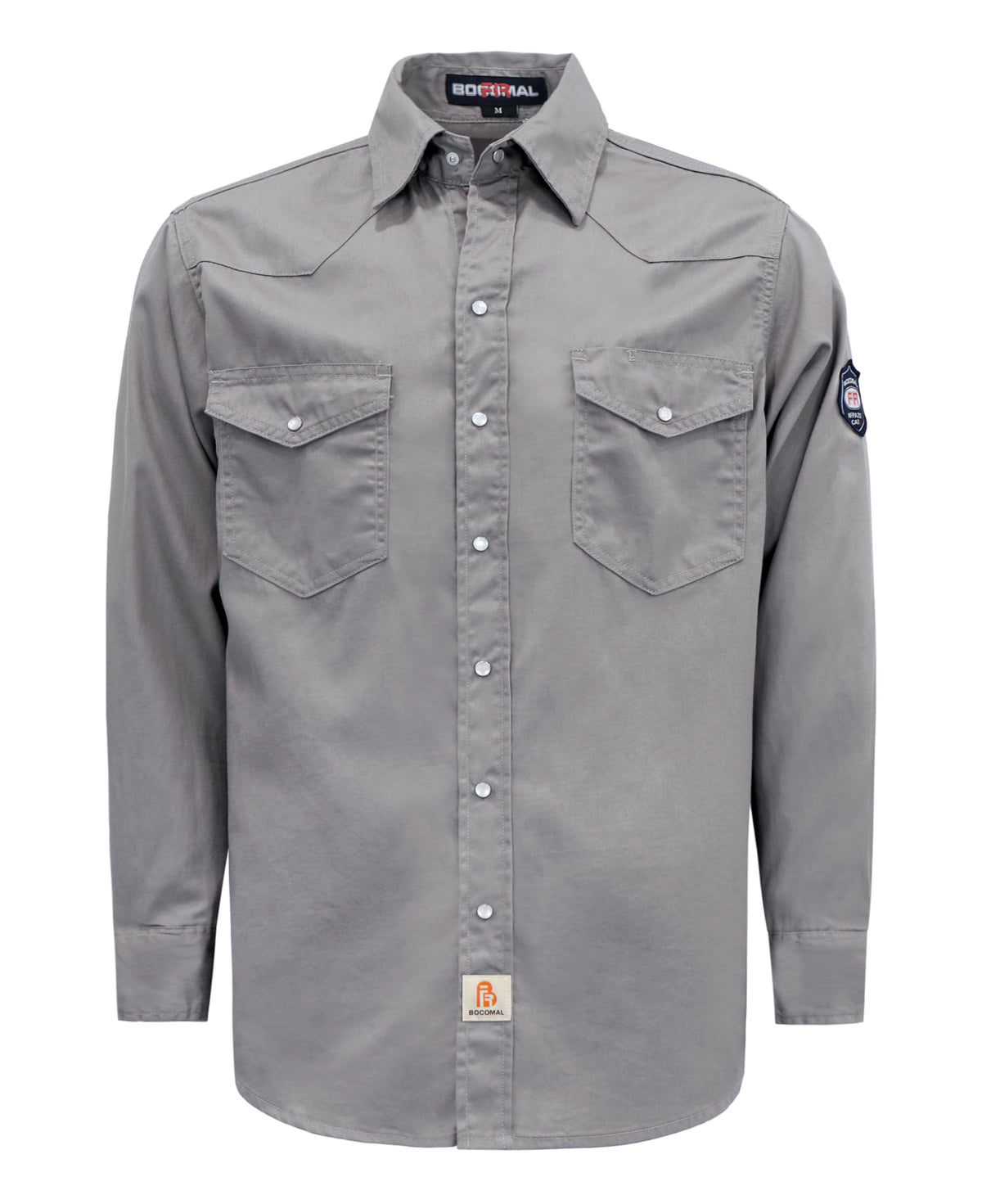 BOCOMAL Men's FR Shirts 6.25oz Lightweight Flame Resistant Welding Workwear