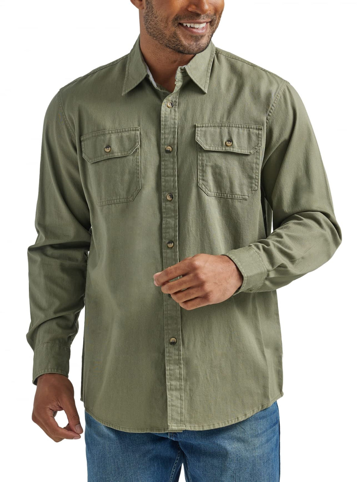 Wrangler Authentics Men's Long Sleeve Classic Woven Shirt