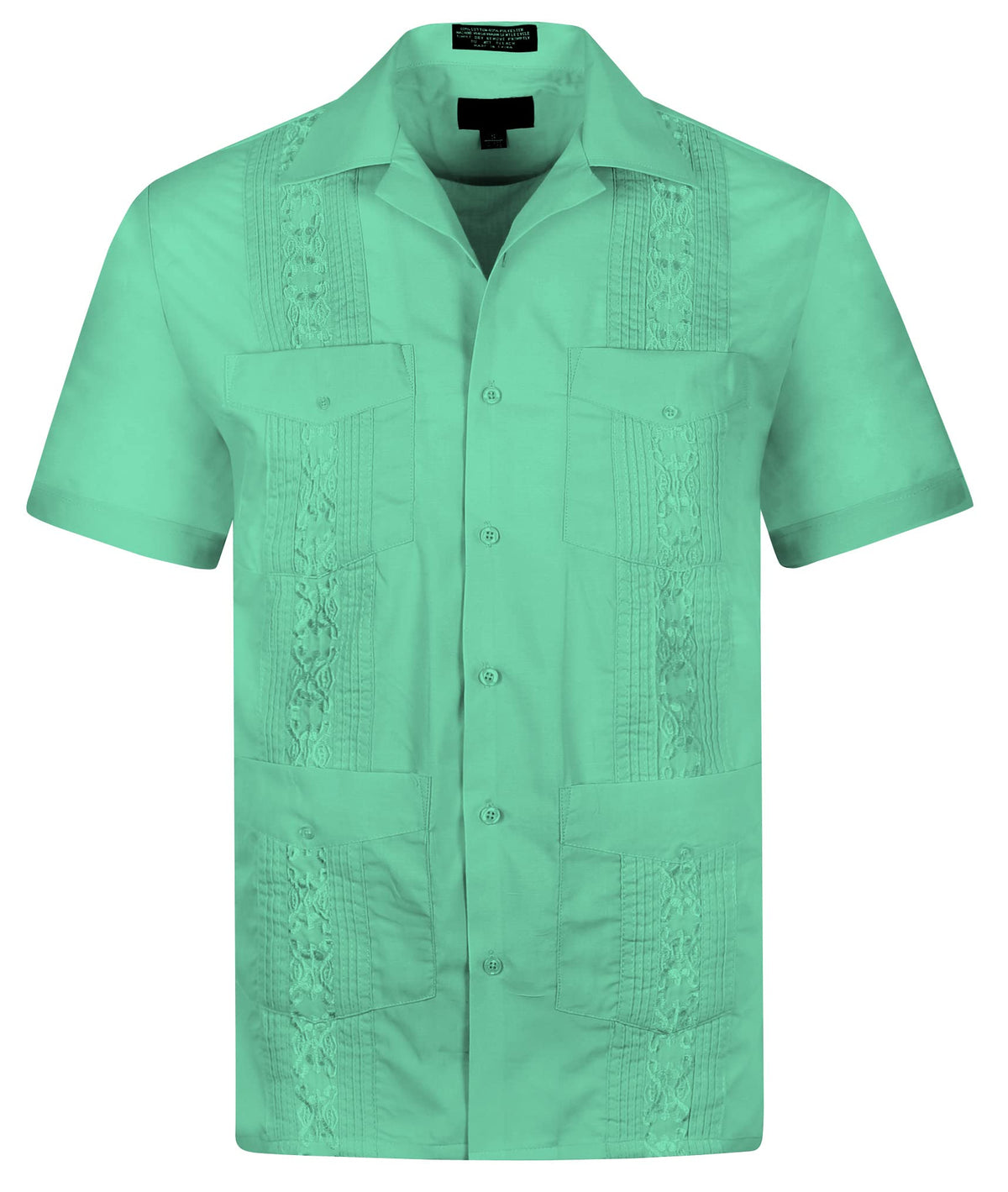 Cuban Guayabera Short Sleeve Shirt, Wedding Cigar Beach Bartender Casual