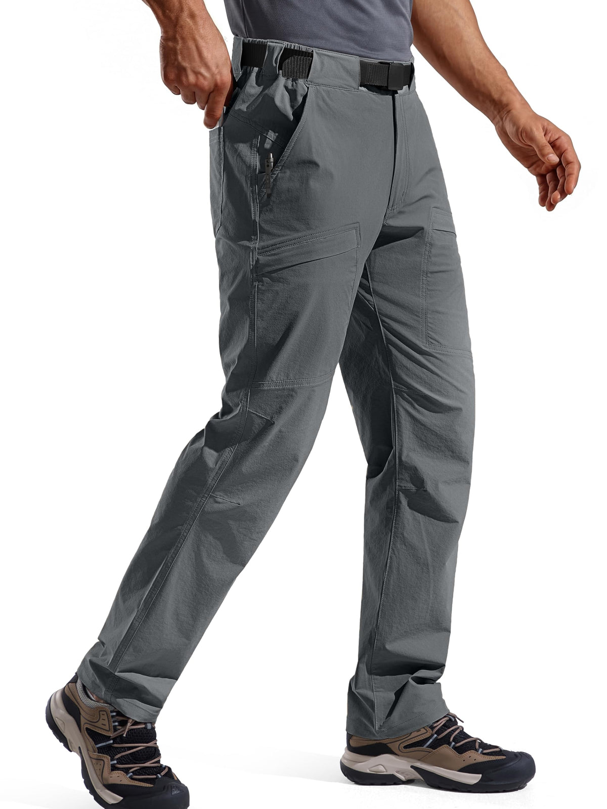 FREE SOLDIER Men's Outdoor Cargo Hiking Pants with Belt